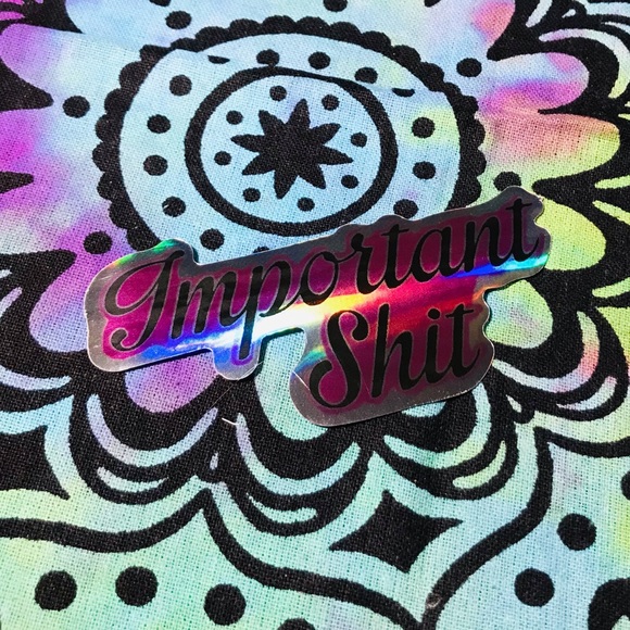 Important Shhh Metallic Prismatic Reflective Single Decor Sticker - Picture 3 of 14